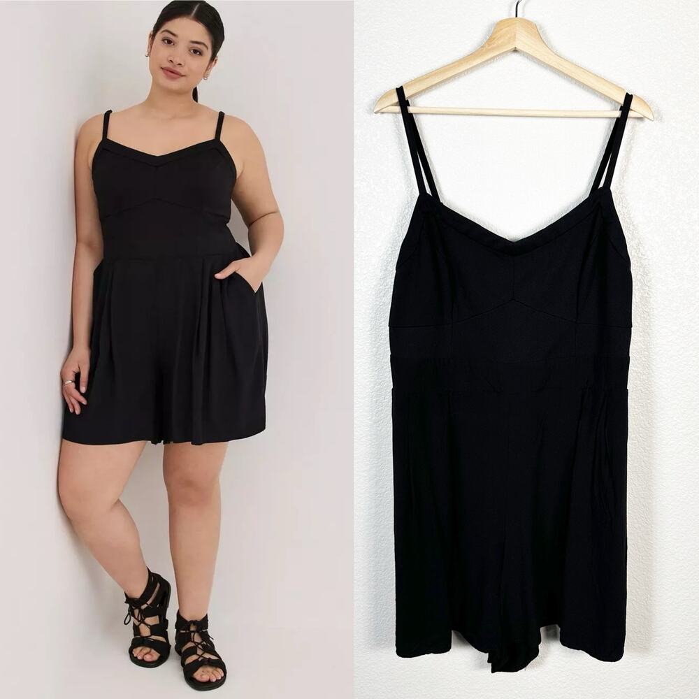 torrid Black Spaghetti Strap Romper